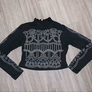 Klaudeth Collection Crop Top Long-sleeve CH/M